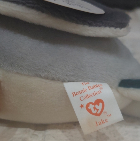 Retired Classic Beanie Babies "Jake" the Duck Mint Condition- Popular Must Have - Picture 8 of 9